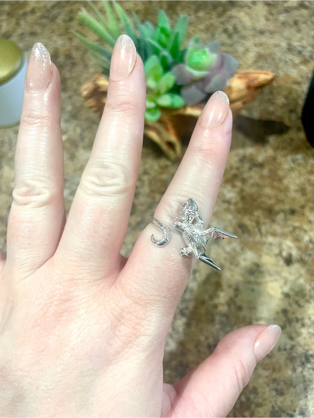 Silver Dragon Ring - Picture 10 of 12